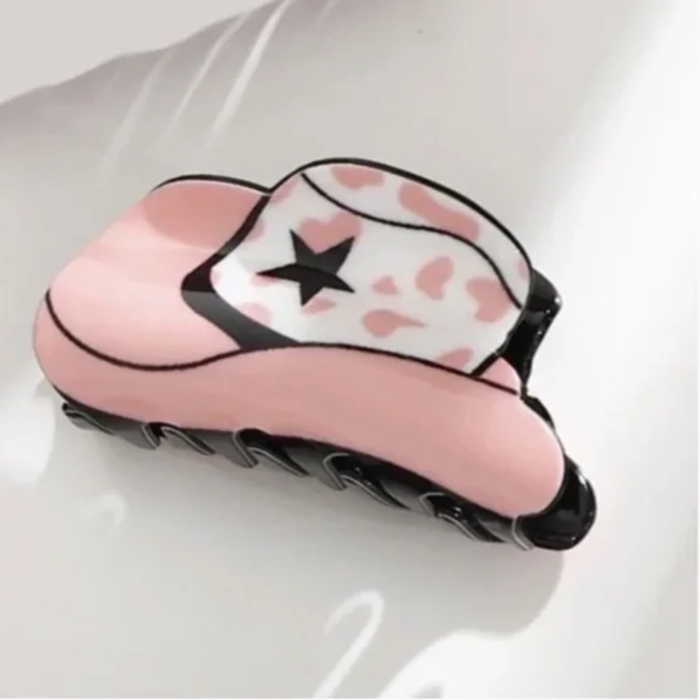 ❤️ FREE Cowboy Country Nashville Hat Trendy Chic Hip Glam Girly Hair Claw Clip